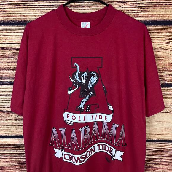 Vintage 1990s Alabama Crimson Tide College T-shirt - Picture 3 of 6